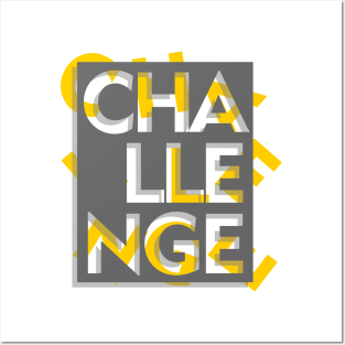 3d effect scrambled letter of challenge Posters and Art